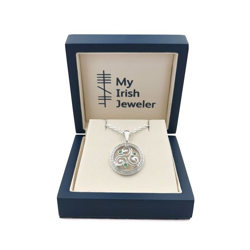 Authentic Sterling Silver Triskele Gift Set For Women. In Luxury Packaging.