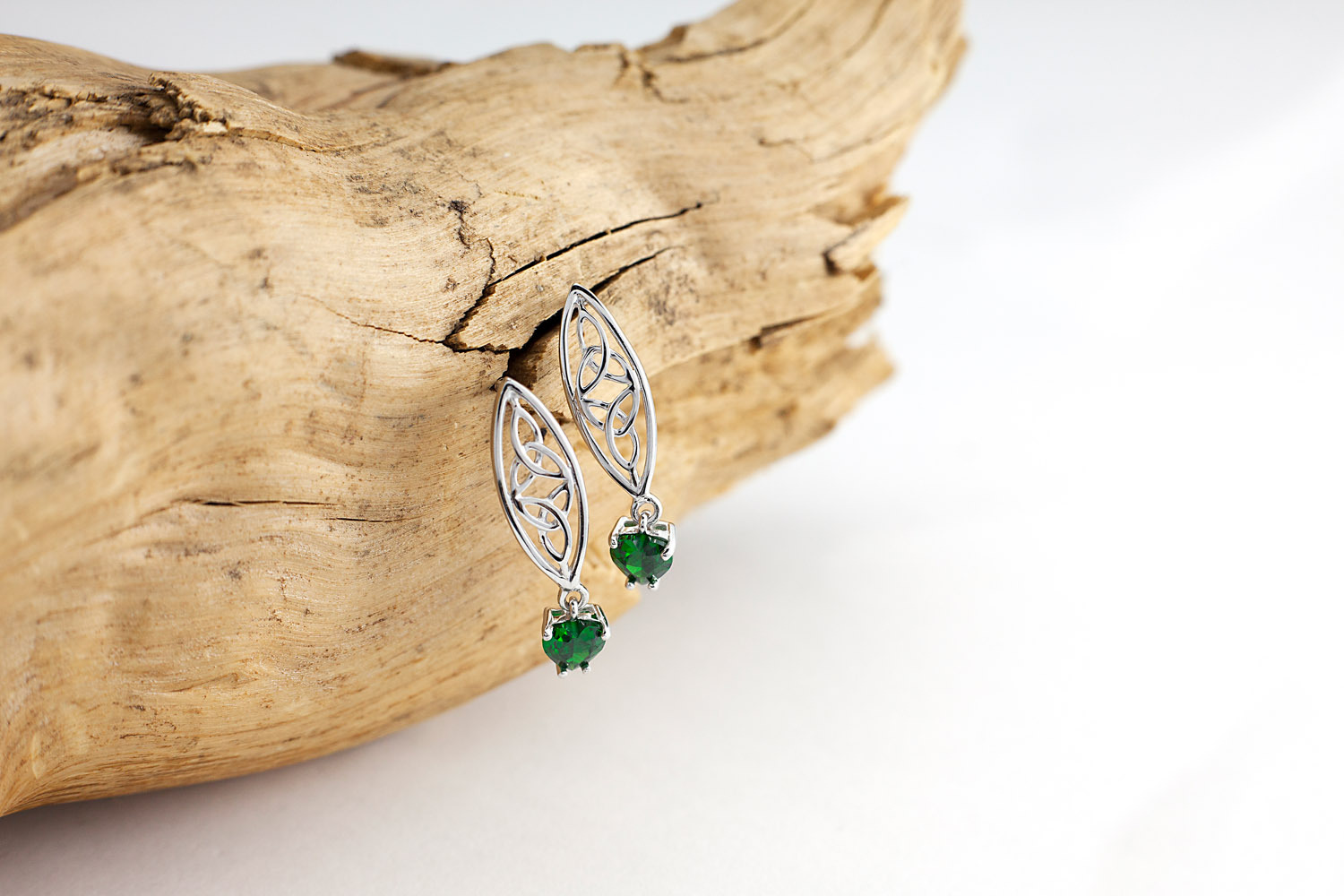 Authentic Sterling Silver Trinity Knot Earrings For Women