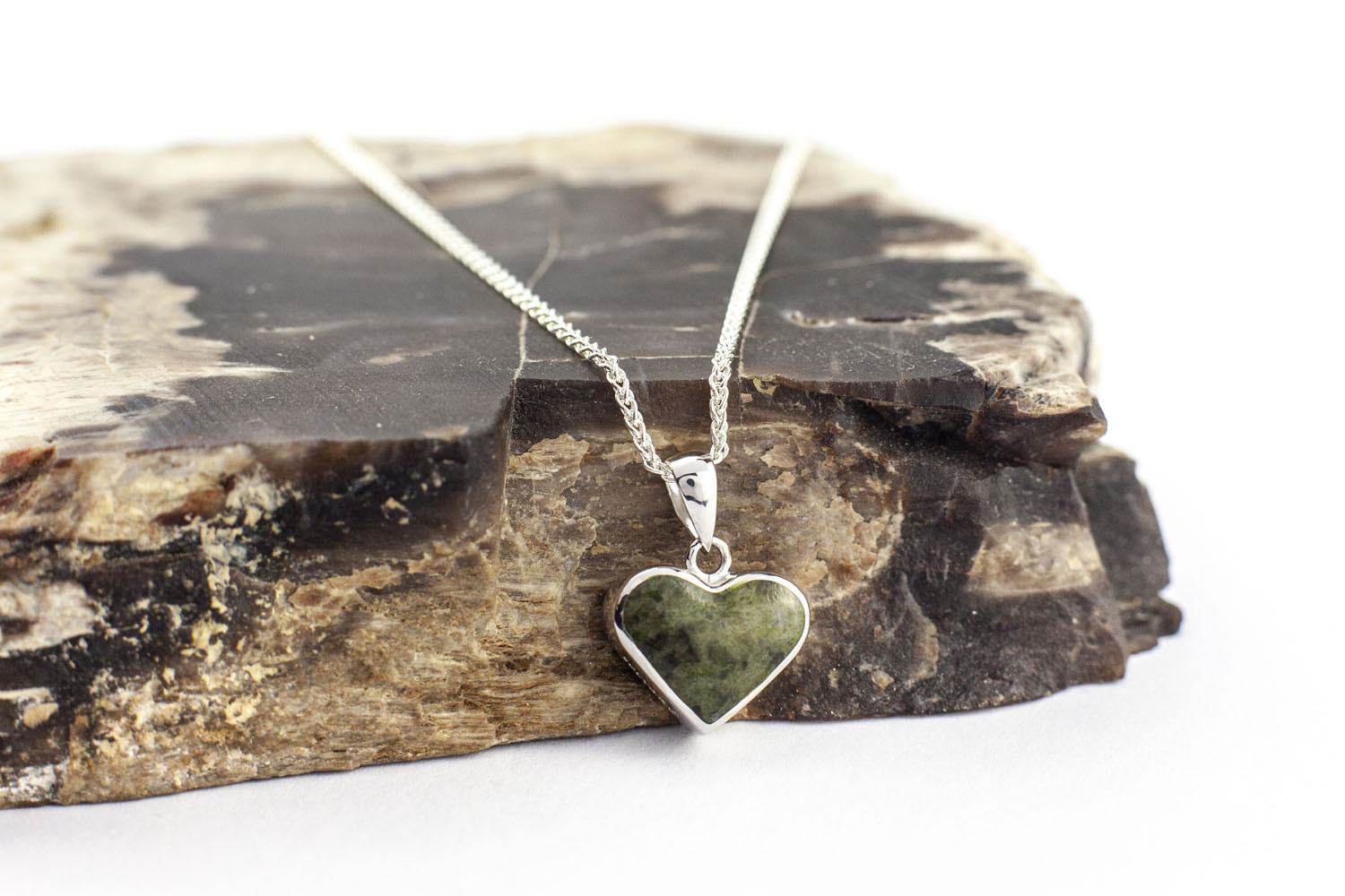 Connemara Marble - Shown with Wheat Chain