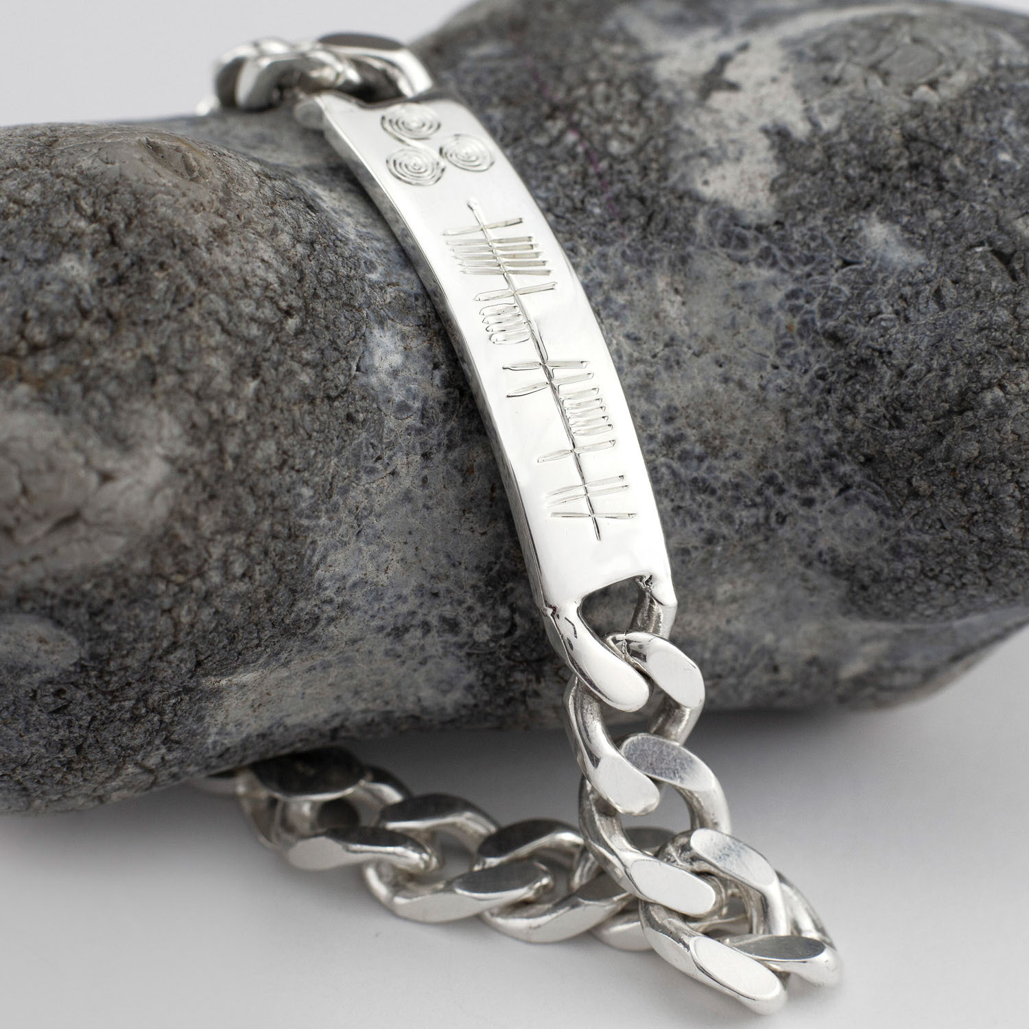 Silver Heavyweight Close Curb Bracelet with Gift box 
