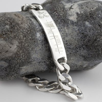 Celtic Bracelet for Men with Kid's Names - Sterling Silver