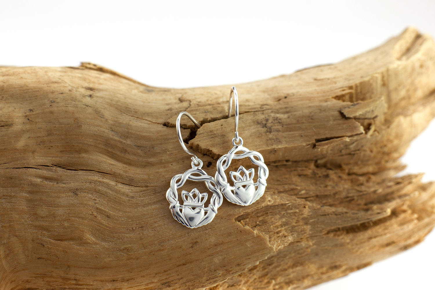 Authentic Sterling Silver Claddagh Earrings For Women