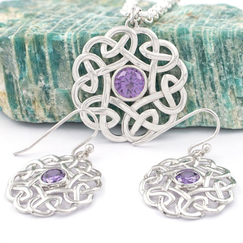 Heritage Celtic Necklace and Drop Earring Set,… My Irish Jeweler