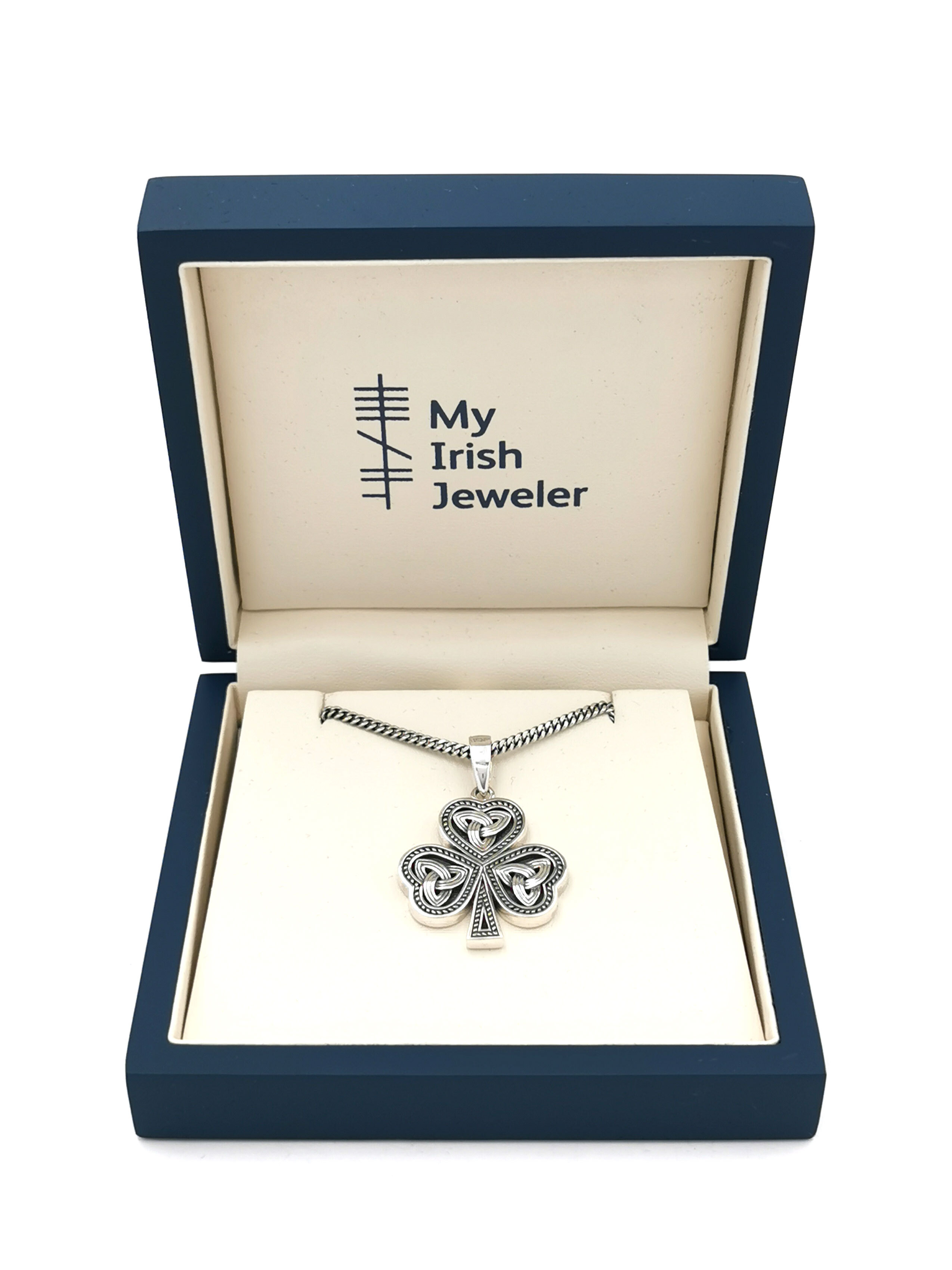 Sterling silver shop shamrock pendant