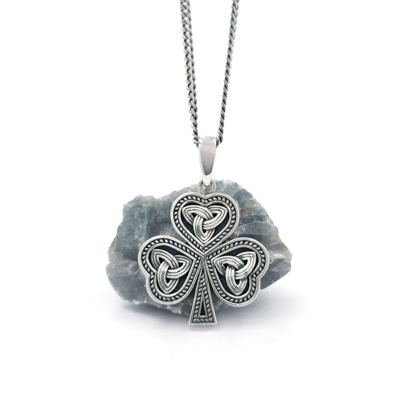 Sterling Silver Heavy Shamrock Necklace, From… My Irish Jeweler