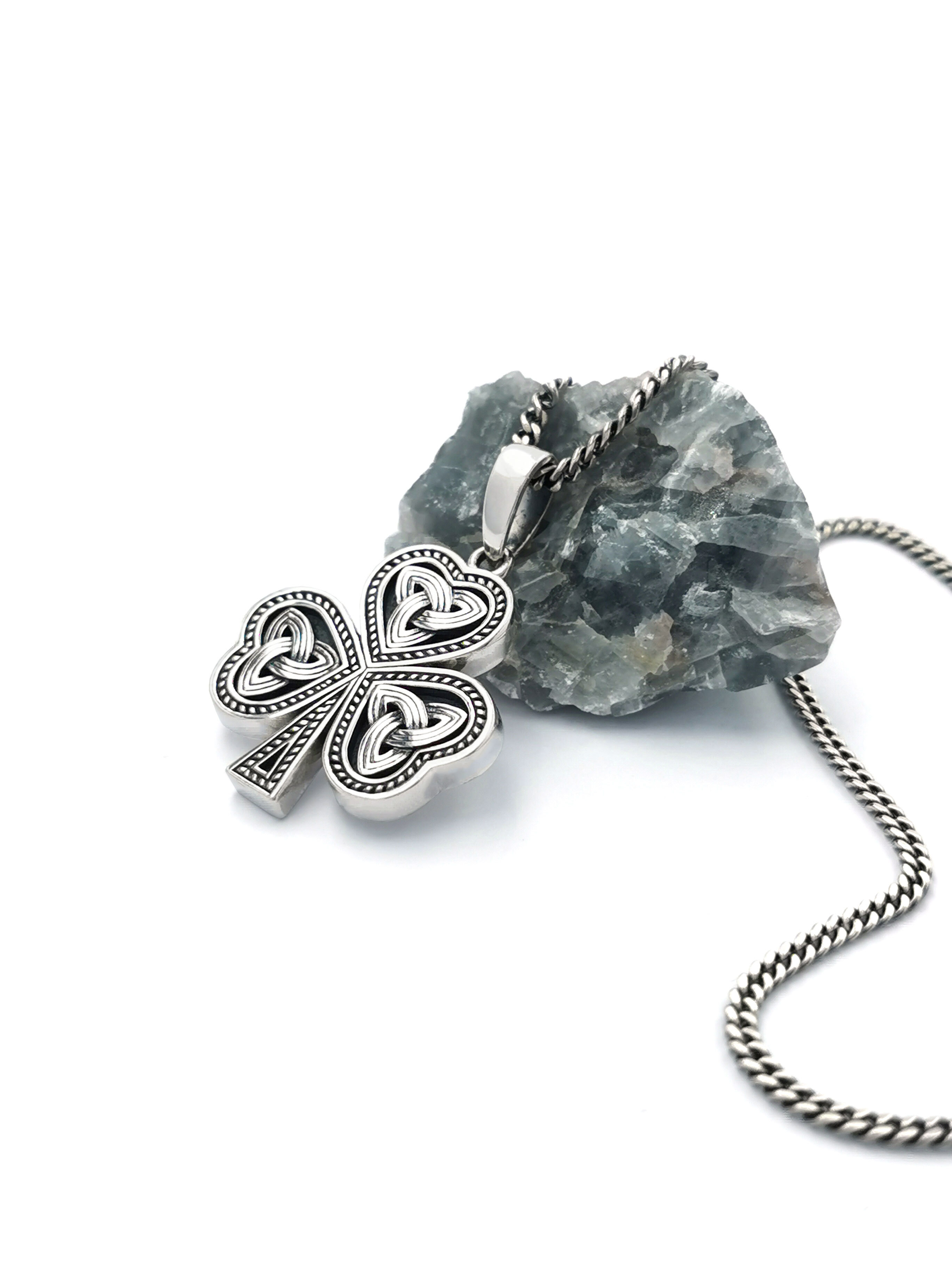 Shamrock - Shown with 24" Antique Heavy Curb Chain