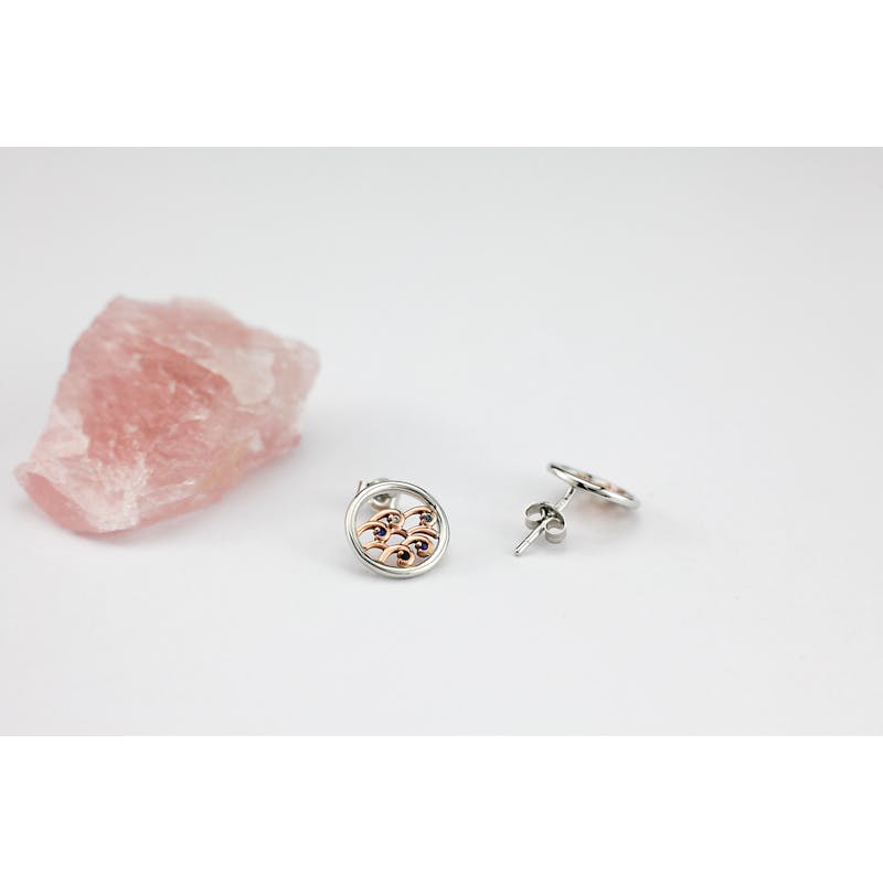 Authentic Sterling Silver & 10K Rose Gold Folklore Earrings For Women