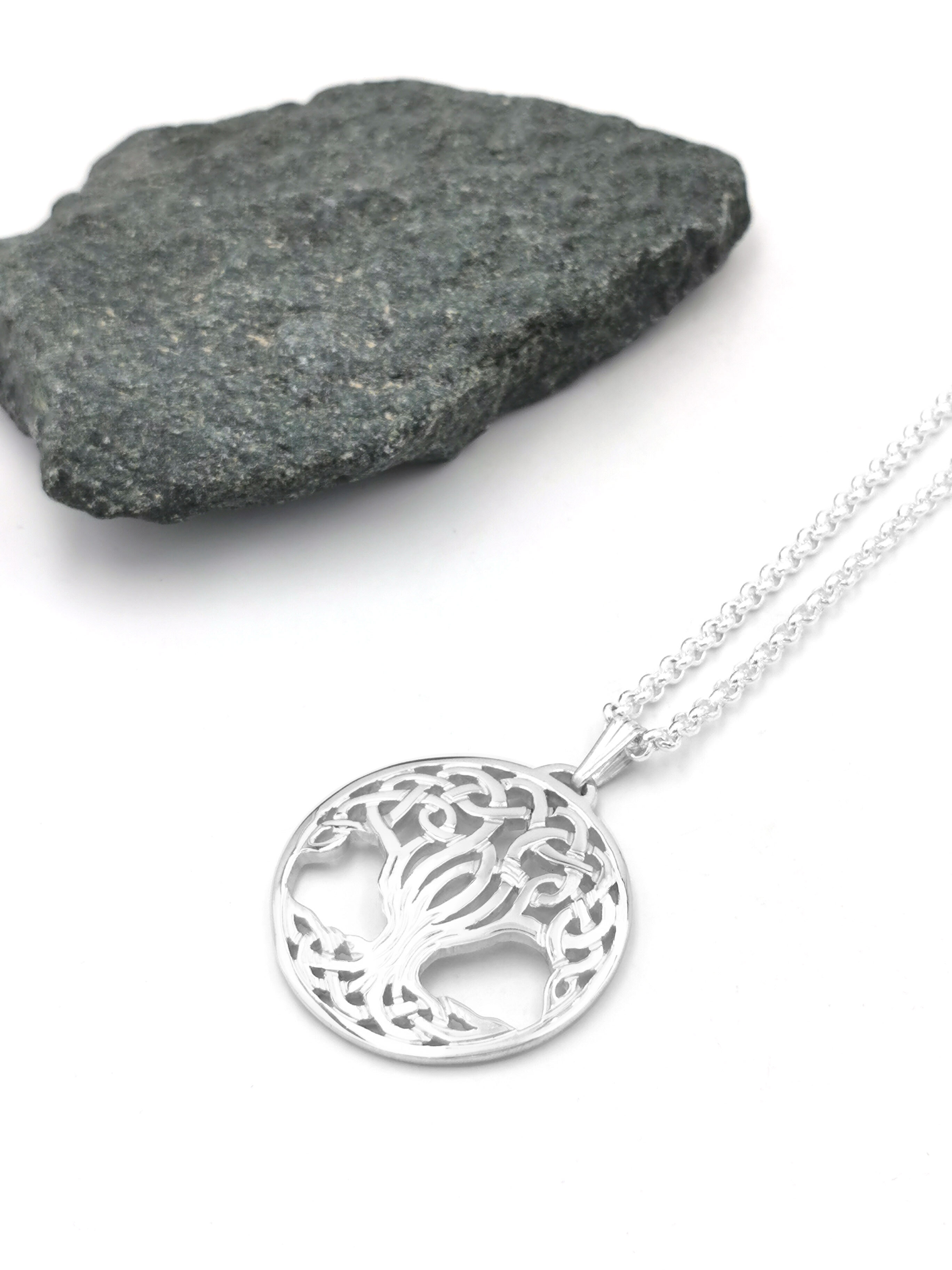 Tree of Life Necklace in Sterling Silver With a Polished Finish