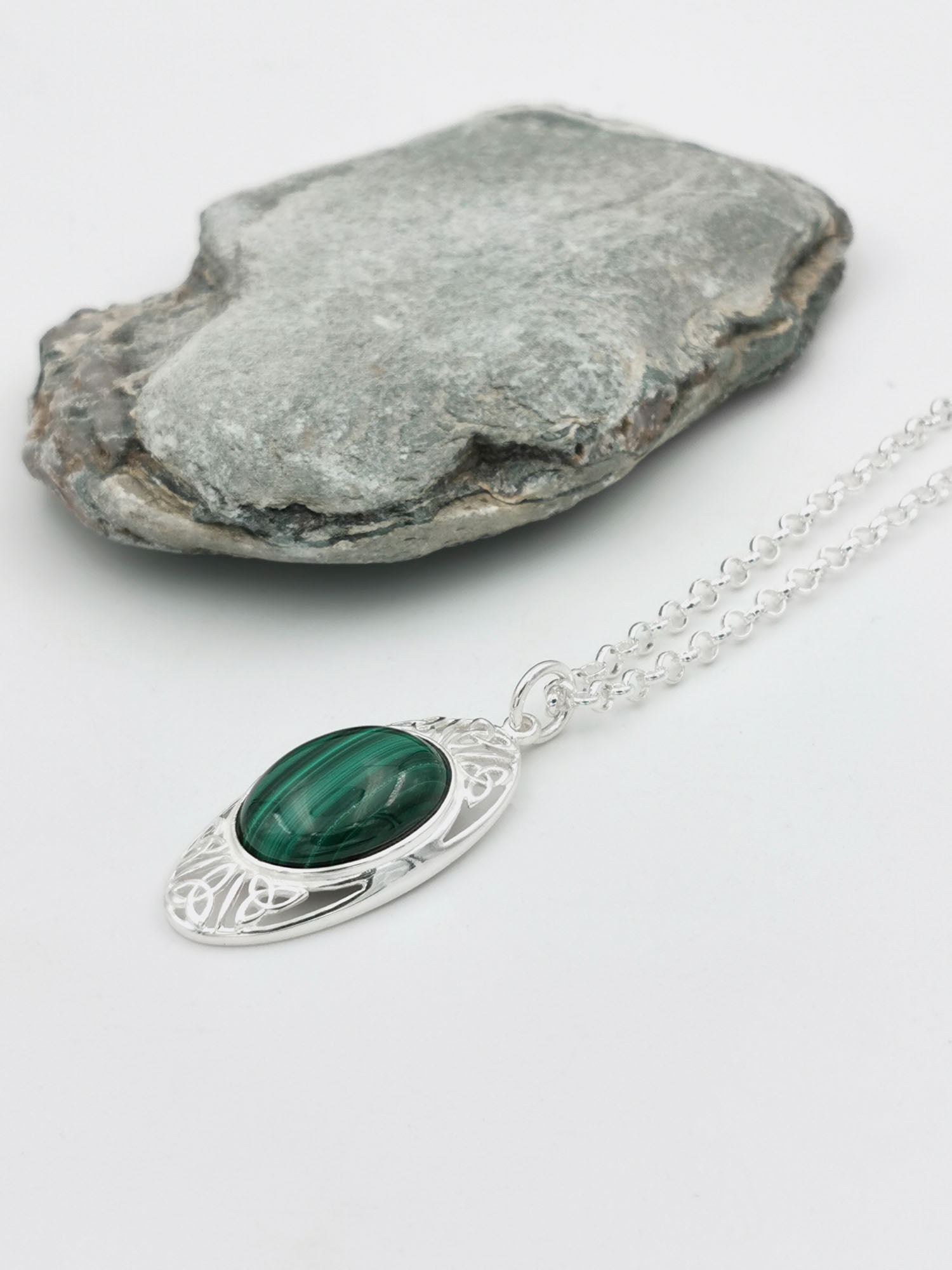 Authentic Sterling Silver Trinity Knot Necklace For Women