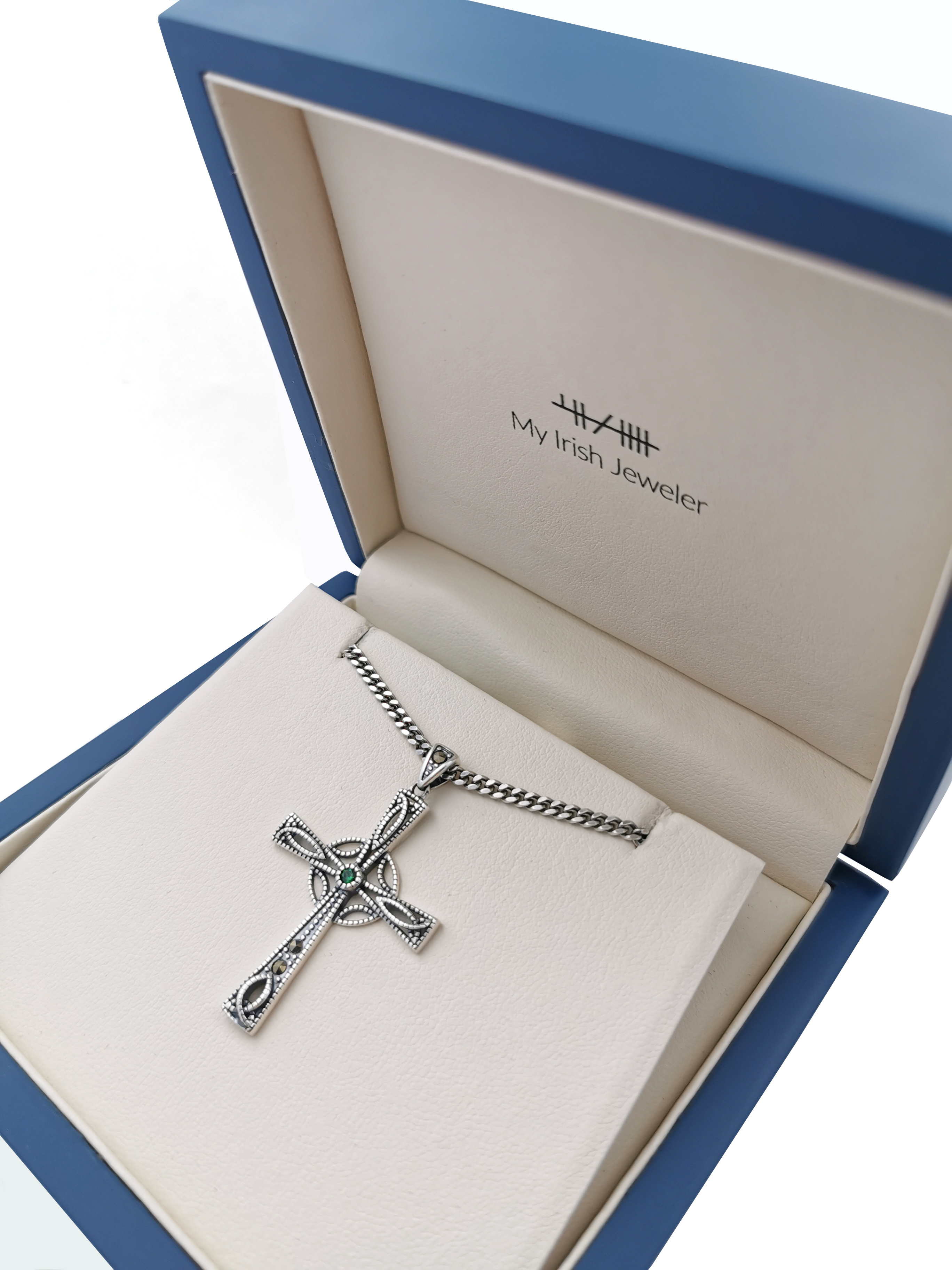 Attractive Sterling Silver Celtic Cross Necklace For Women. In Luxury Packaging.