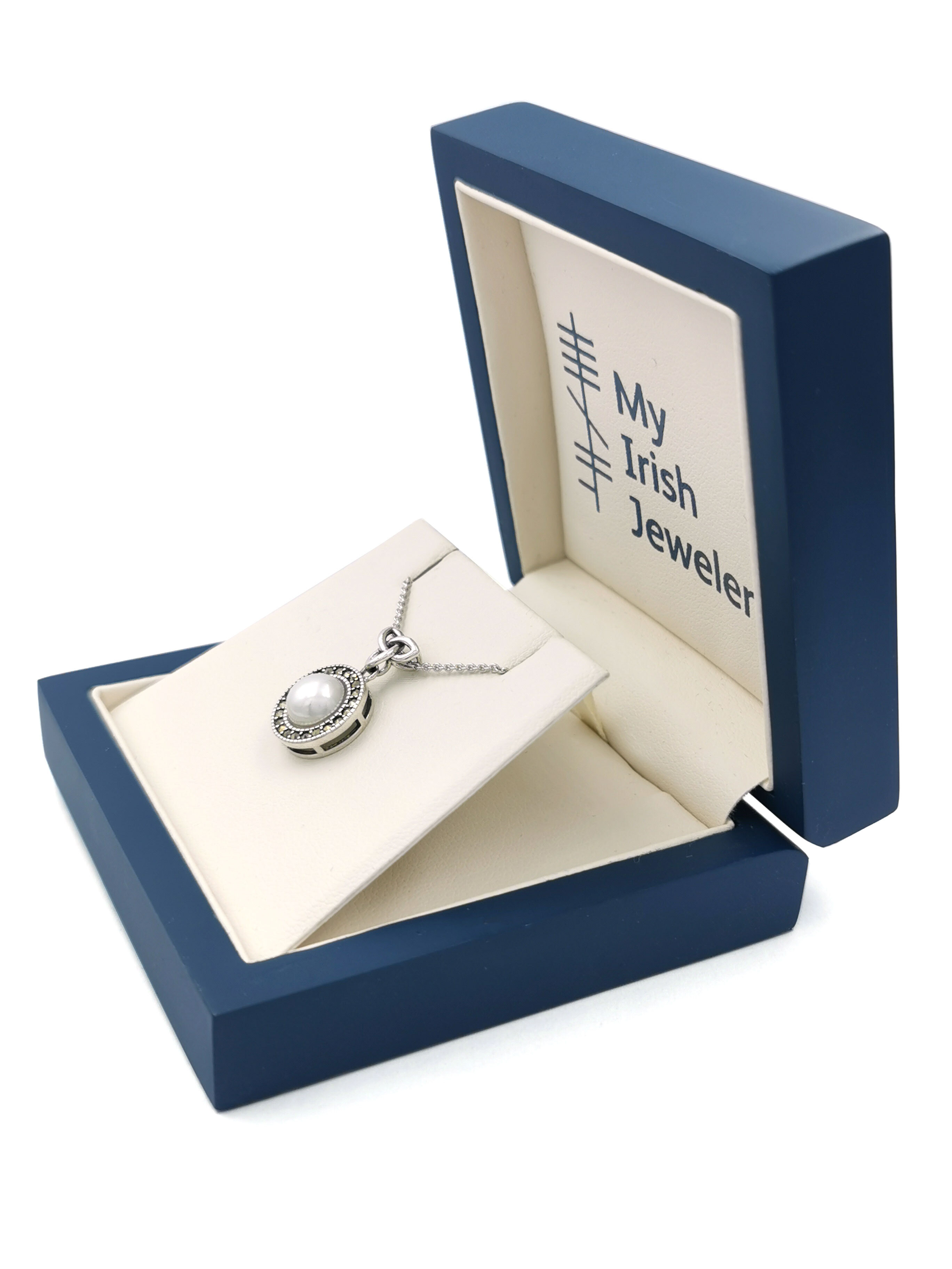 Womens Authentic Sterling Silver Trinity Knot Necklace