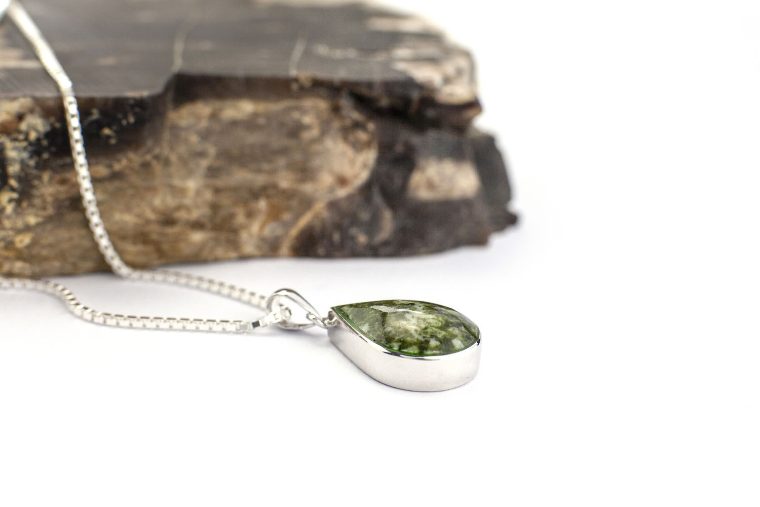 Connemara Marble - Shown with Box Chain