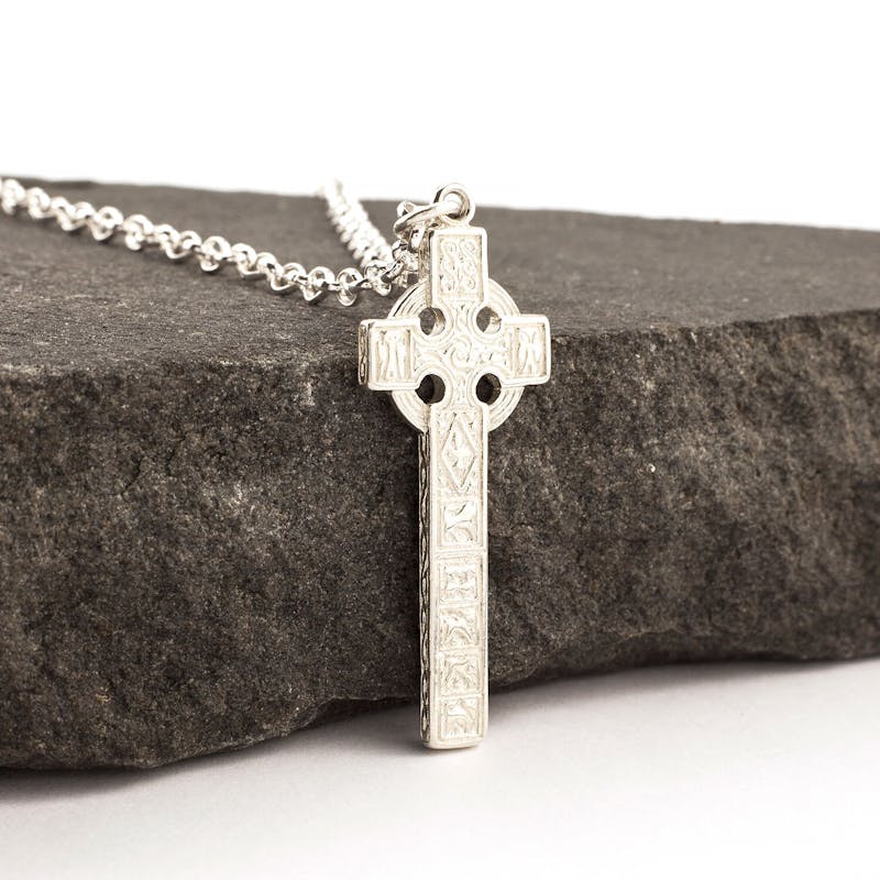Celtic Cross & High Crosses Of Ireland - Shown with Luxury Rolo Chain