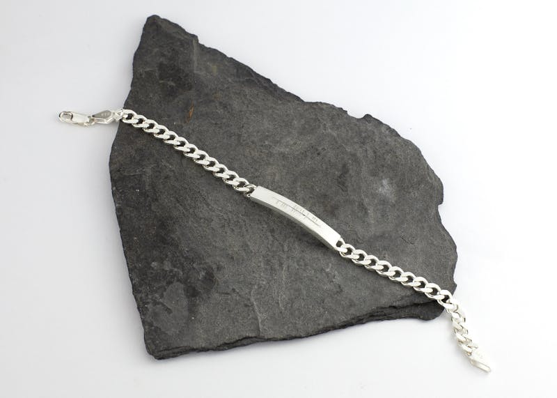 Customizable Sterling Silver Ogham Bracelet For Women