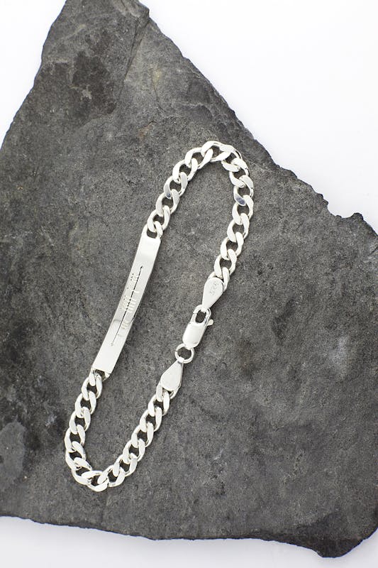 Womens Ogham Bracelet in Sterling Silver