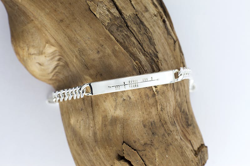 Womens Irish Sterling Silver Ogham Personalizable Bracelet