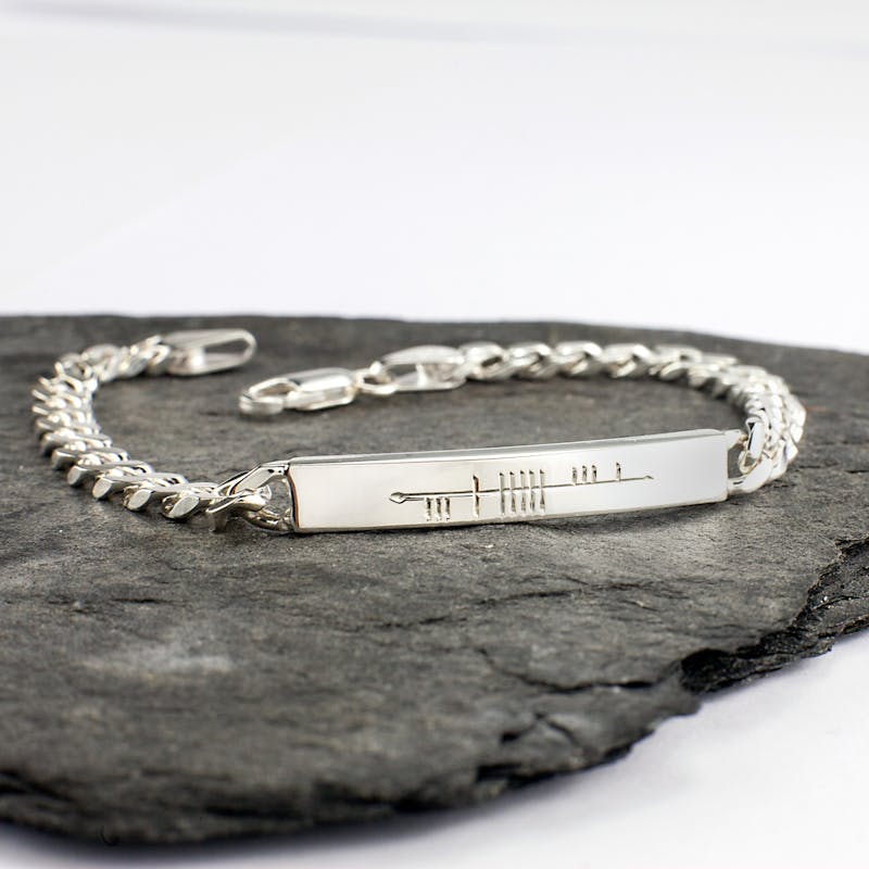 Sterling Silver Customized Ogham Name Bracelet for Women