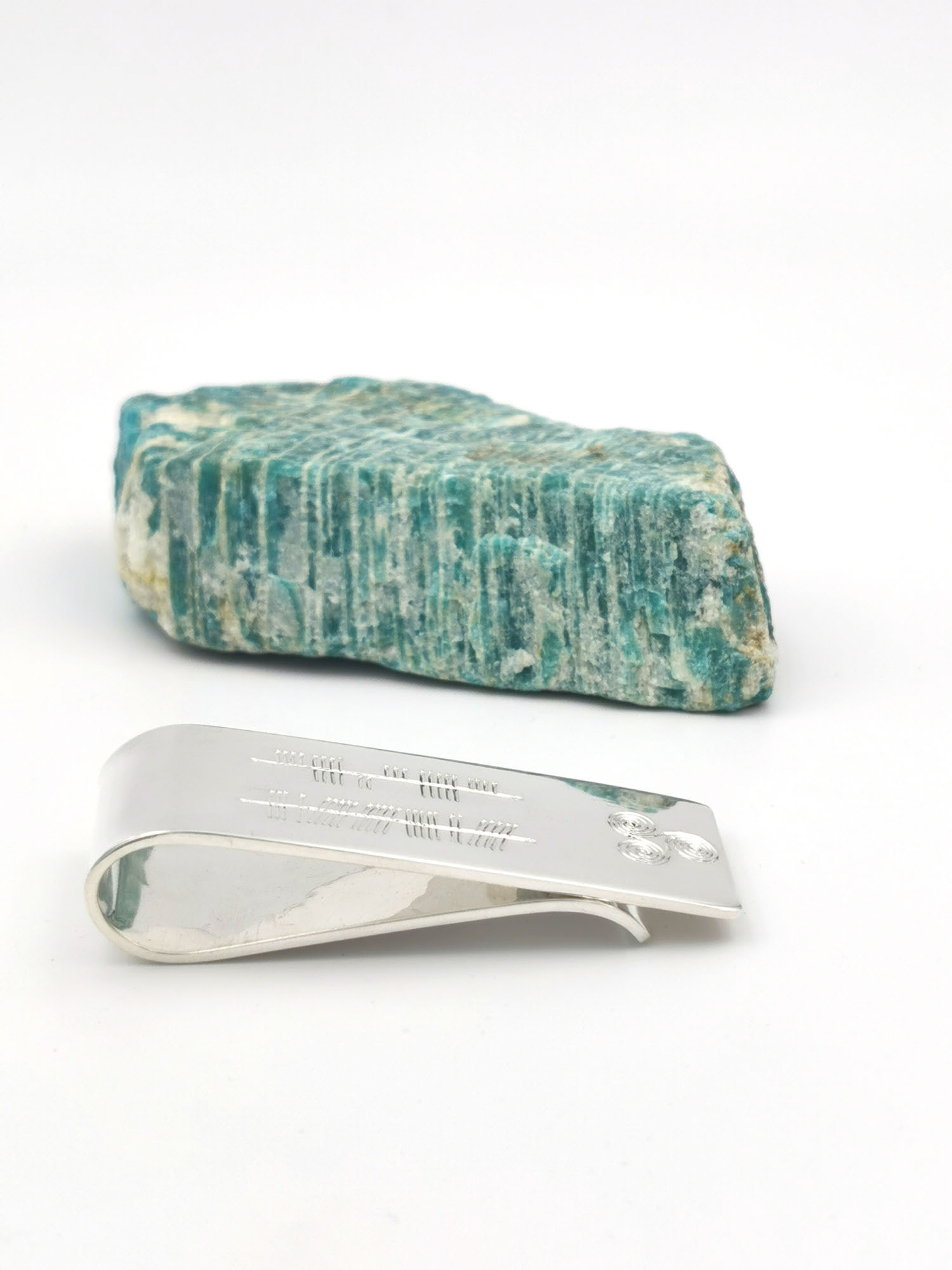Real Sterling Silver Newgrange Moneyclip For Men