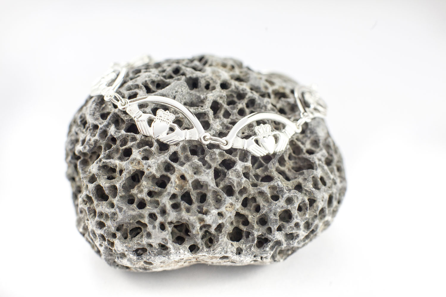 Authentic Sterling Silver Claddagh Bracelet For Women