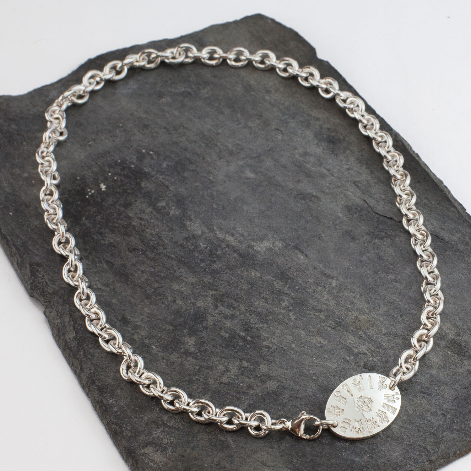Irish Sterling Silver History Of Ireland Necklace For Women