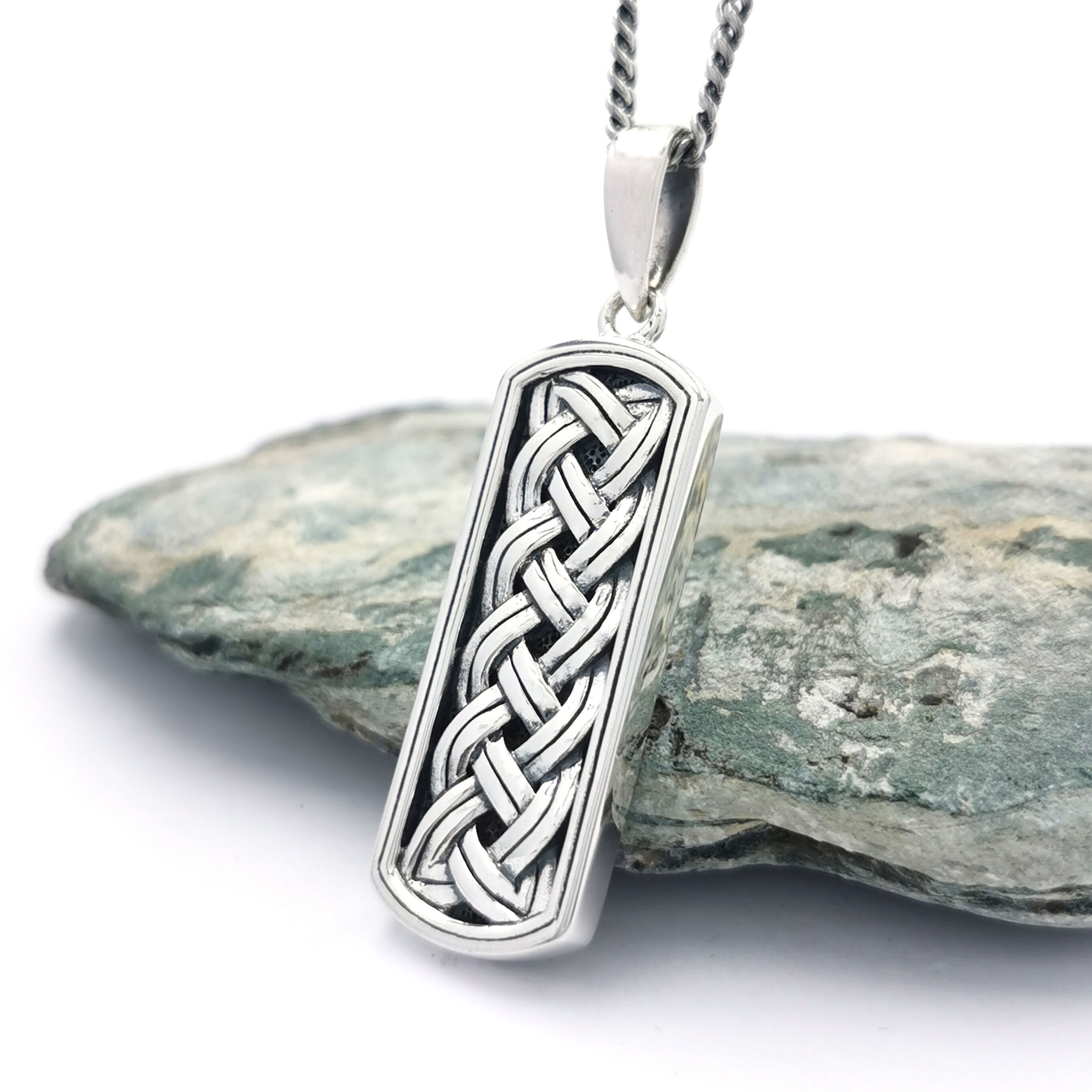 Custom Silver Ogham Script Pendant | Irish Jewelry & Gifts for Men – Ella  Joli