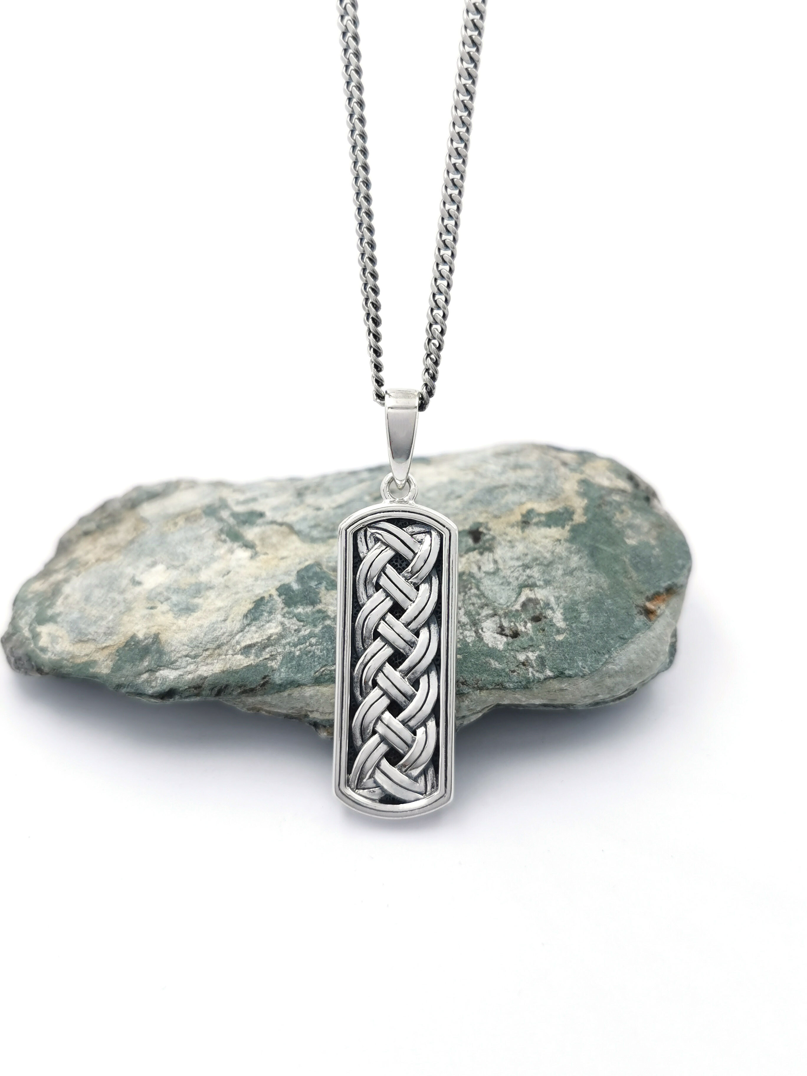 Celtic Knot - Shown with 24" Antique Heavy Curb Chain