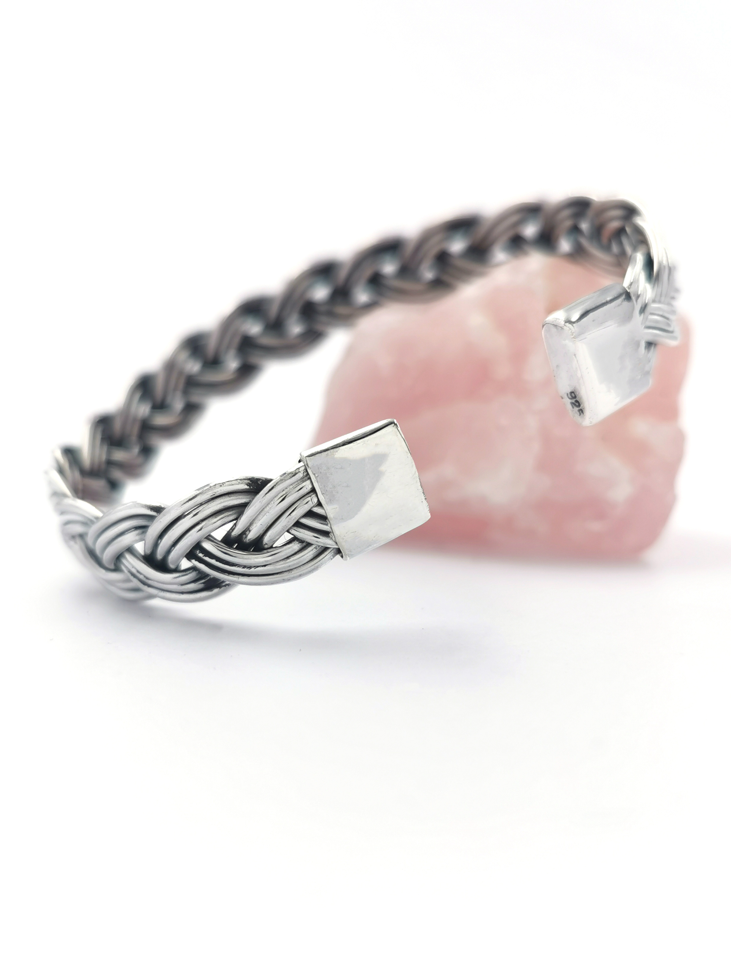 Womens Oxidised Celtic Knot Bracelet in Real Sterling Silver