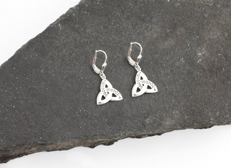 Gorgeous Sterling Silver Trinity Knot Earrings For Women