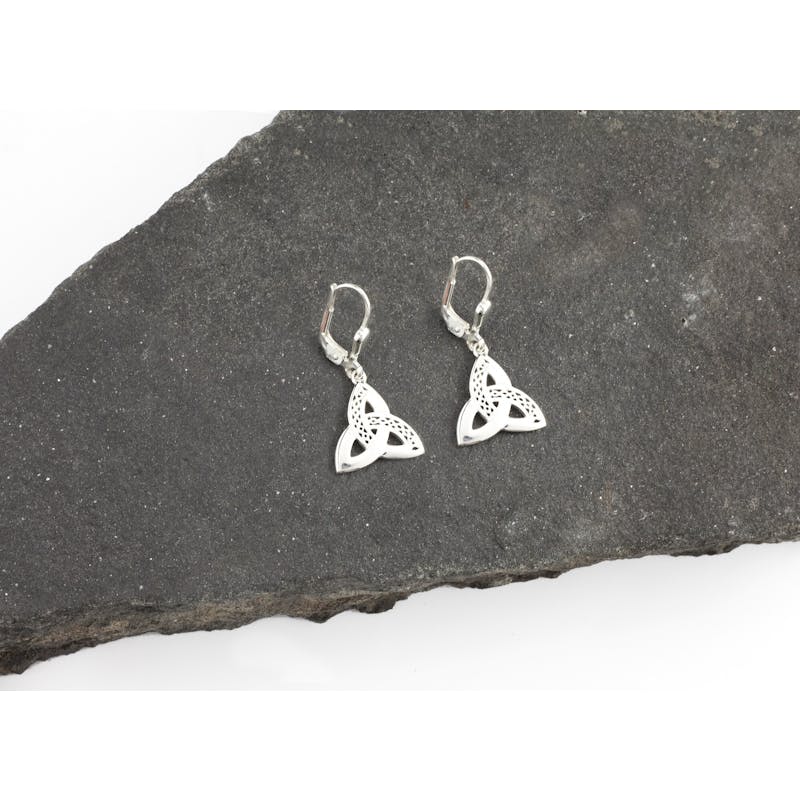 Gorgeous Sterling Silver Trinity Knot Earrings For Women
