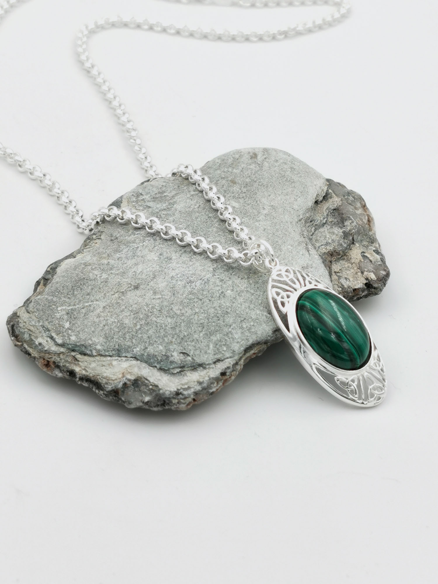 Trinity Knot & Celtic Knot - Shown with Luxury Belcher Chain