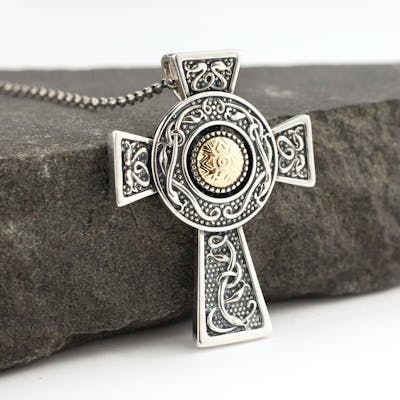 Sterling Silver Oxidized Viking Cross, From Ireland My Irish Jeweler
