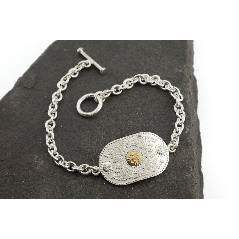 Womens Sterling Silver & Yellow Gold Ardagh Chalice Bracelet