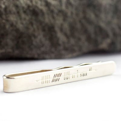 Sterling Silver Personalized Ogham Tie-Bars