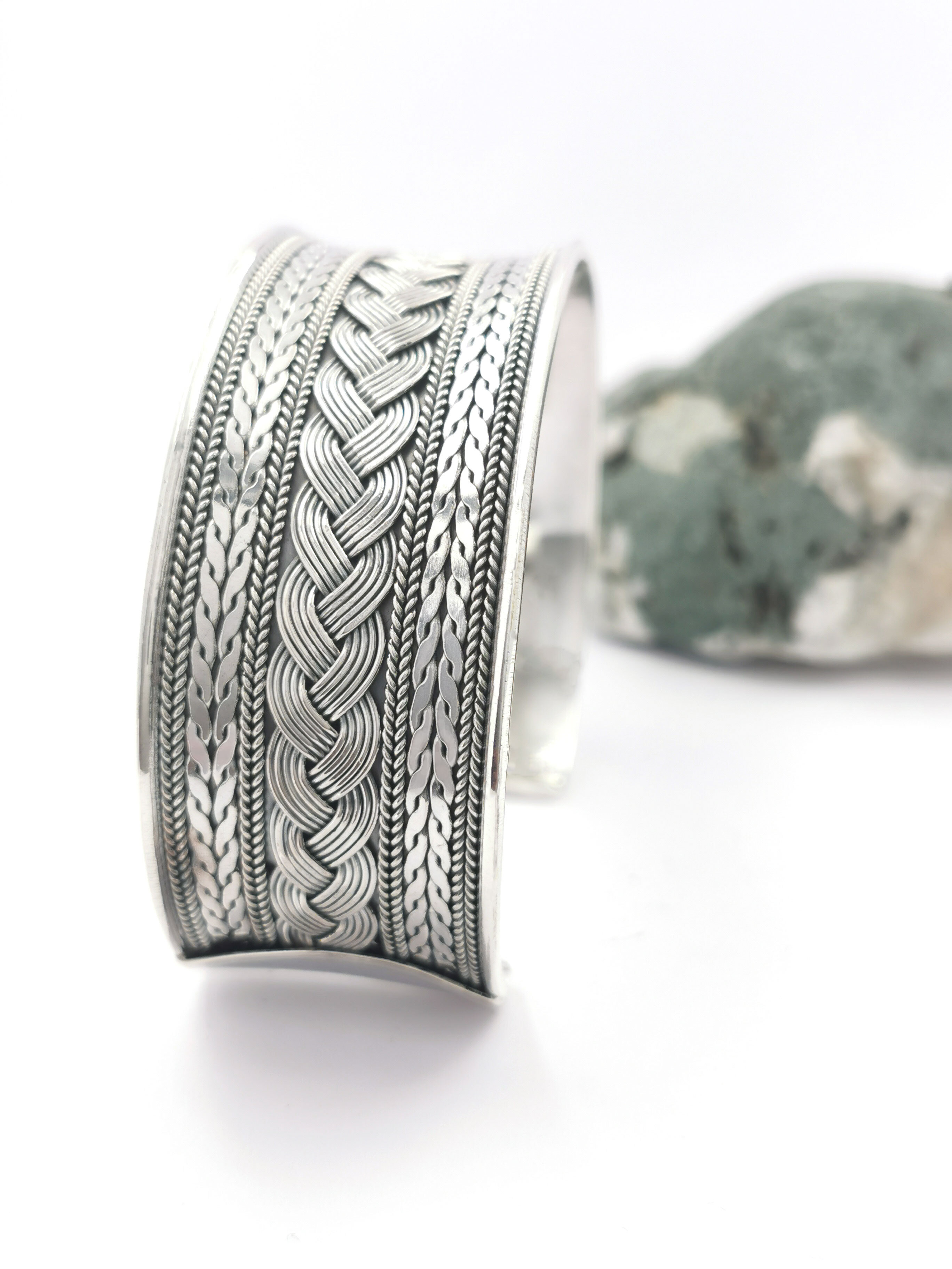 Sterling Silver Wide Torc Celtic Bangle, From… | My Irish