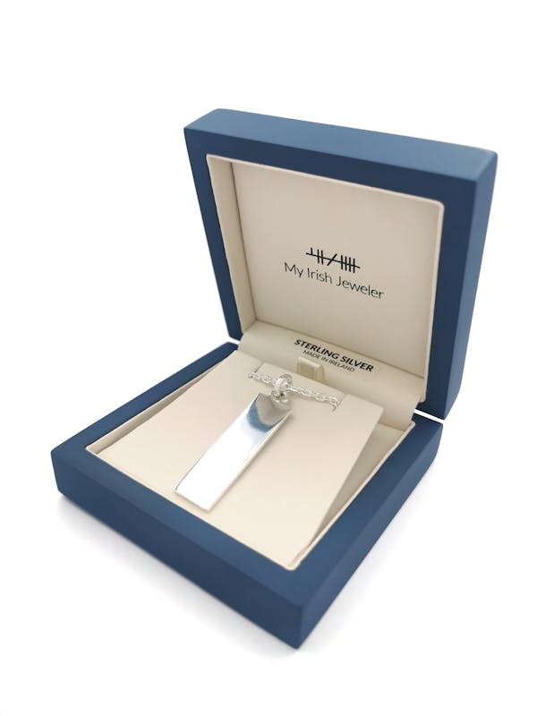 Genuine Sterling Silver Ogham Necklace. In Luxury Packaging.