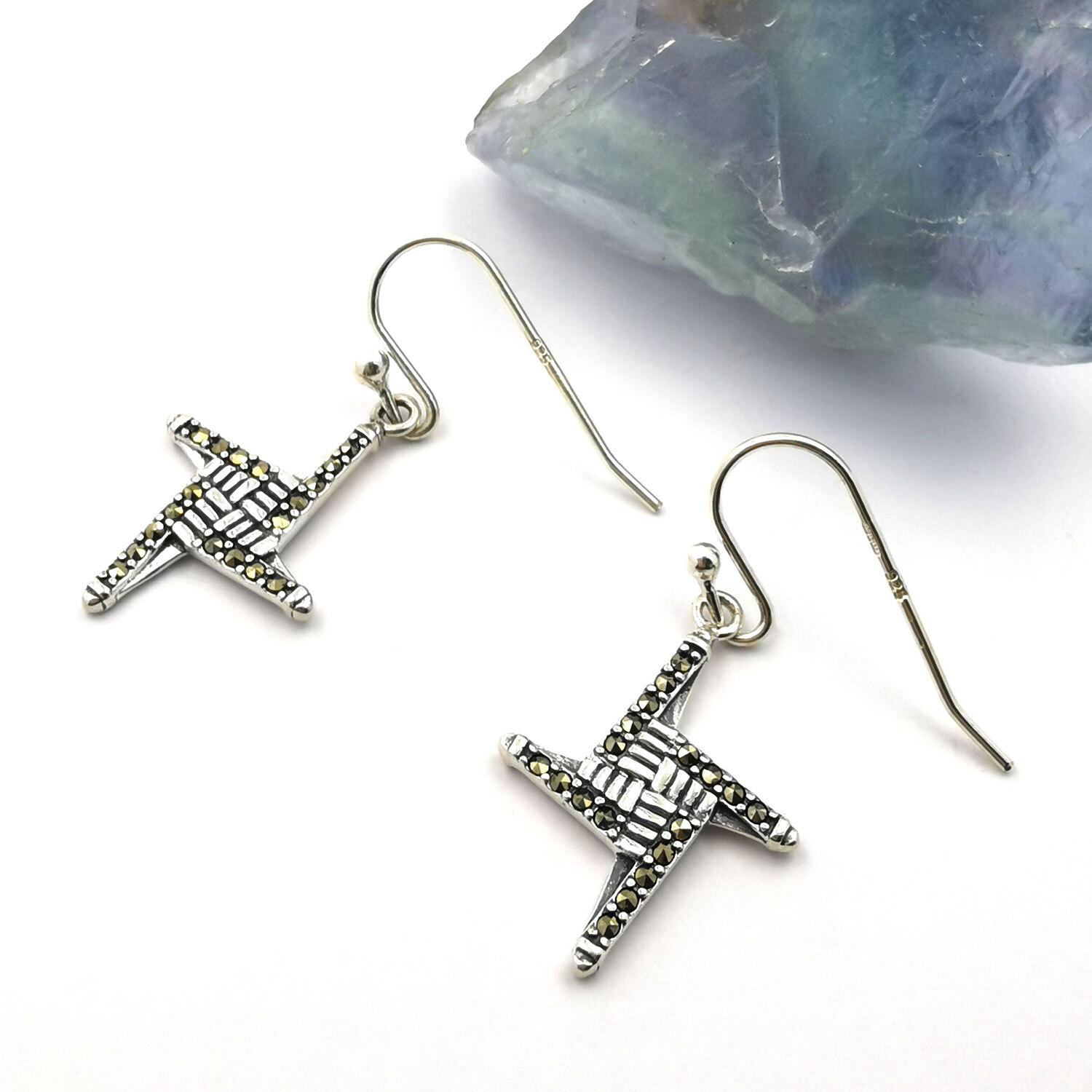 Sterling Silver Cross Stud Earrings | Cross Jewellery UK