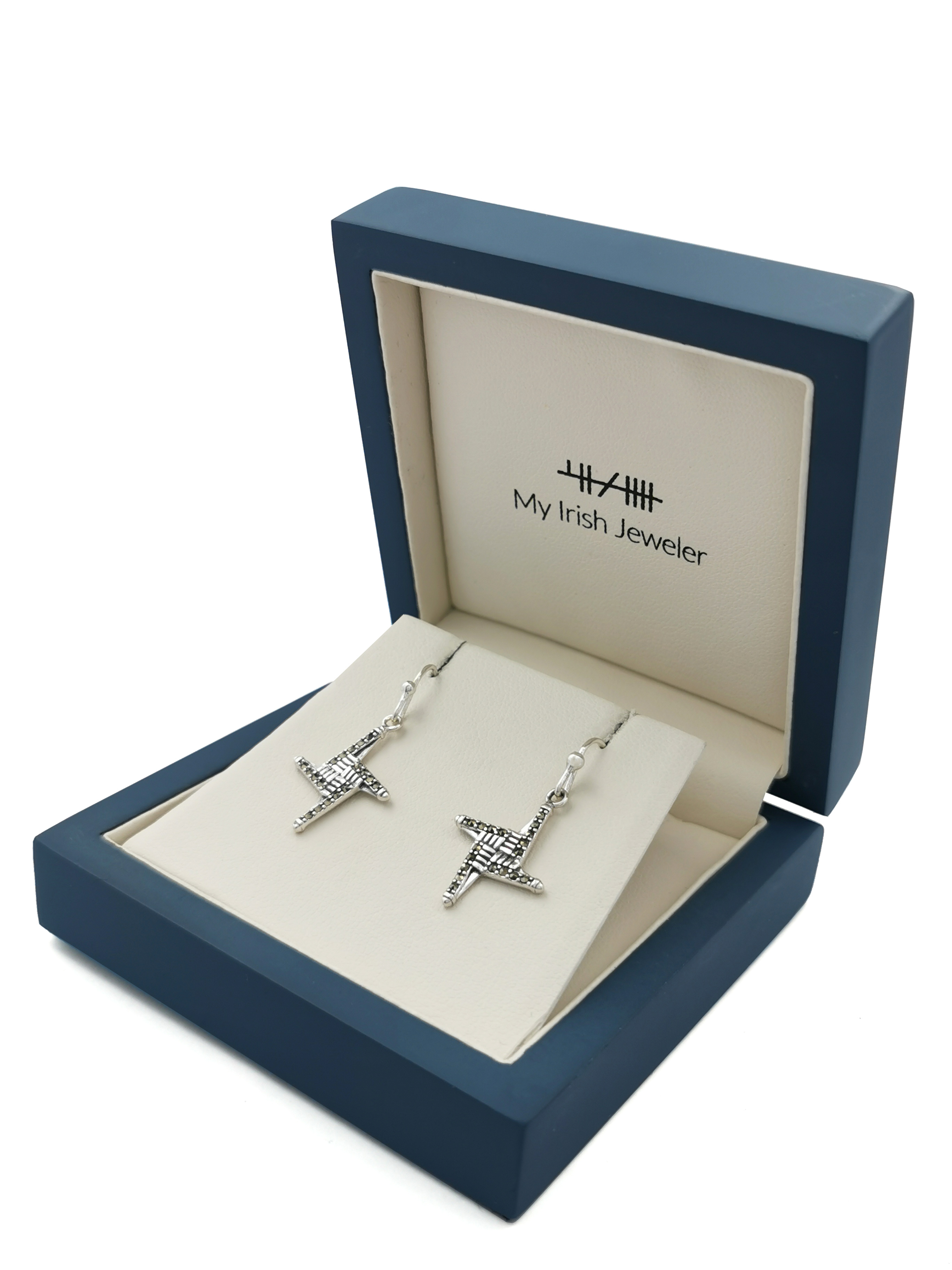 Authentic Sterling Silver St Brigids Cross Earrings For Women. In Luxury Packaging.