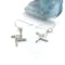 Womens St Brigids Cross Earrings in Sterling Silver. Picture Of The Back. - Gallery