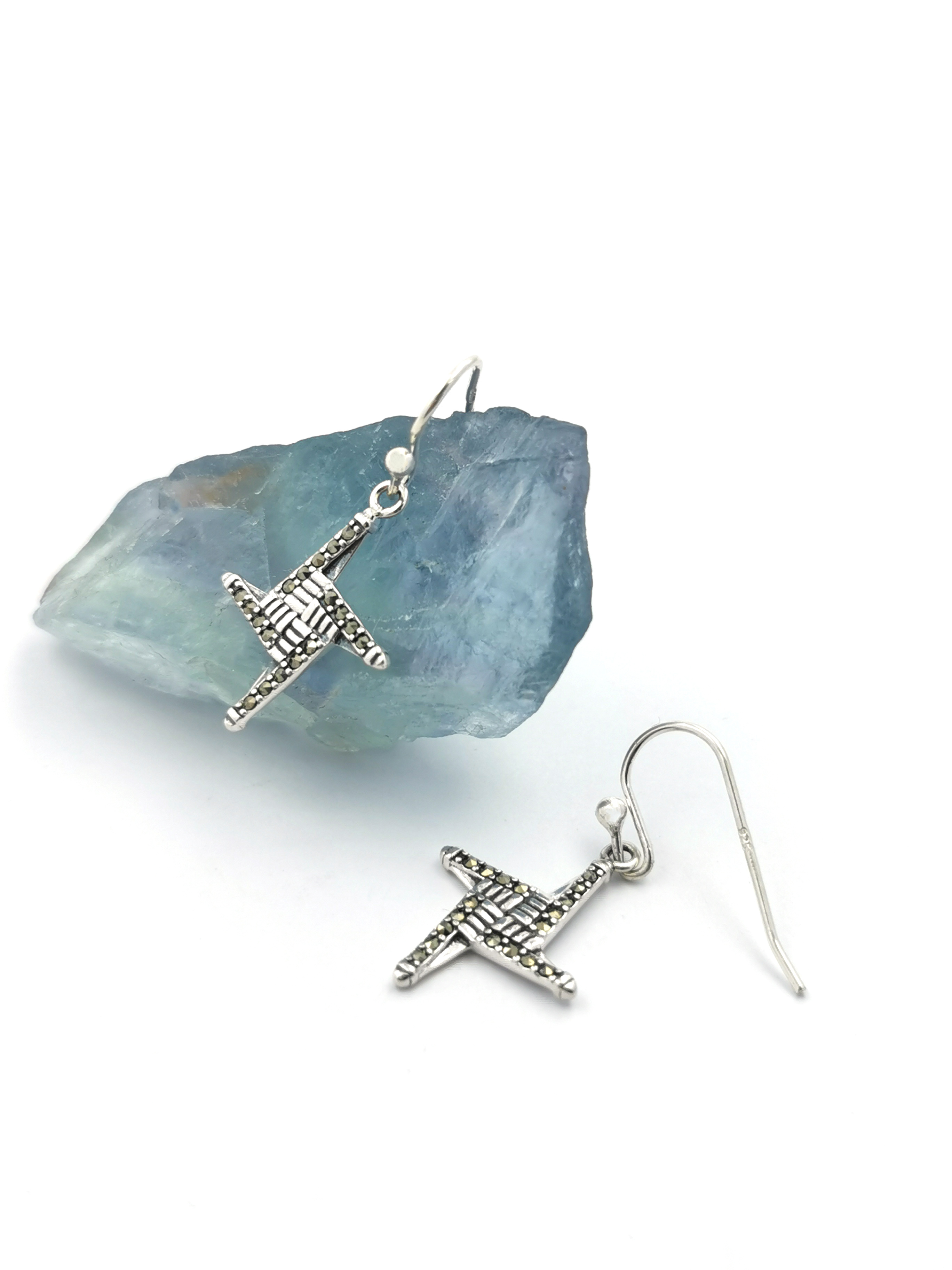 Womens St Brigids Cross Gift Set in Sterling Silver