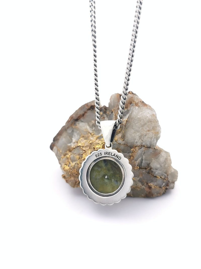 Authentic Sterling Silver Shamrock Gift Set For Women. Picture Of The Back.