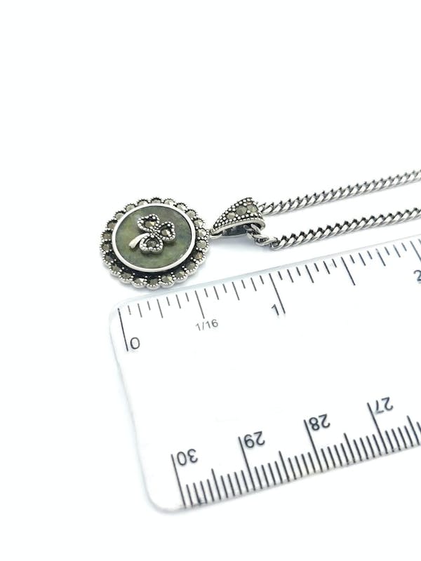 Gorgeous Sterling Silver Shamrock Gift Set For Women. Picture For Scale.