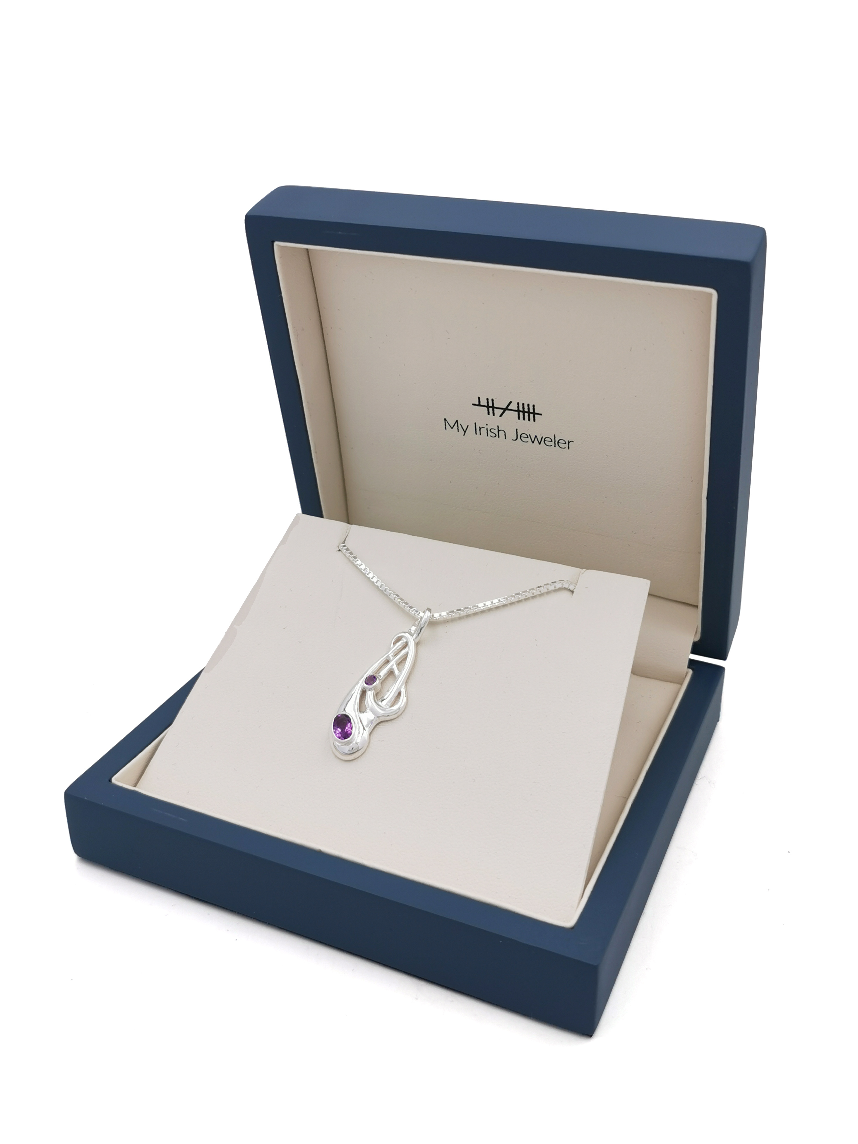 Womens Celtic Knot Necklace in Real Sterling Silver. In Luxury Packaging.