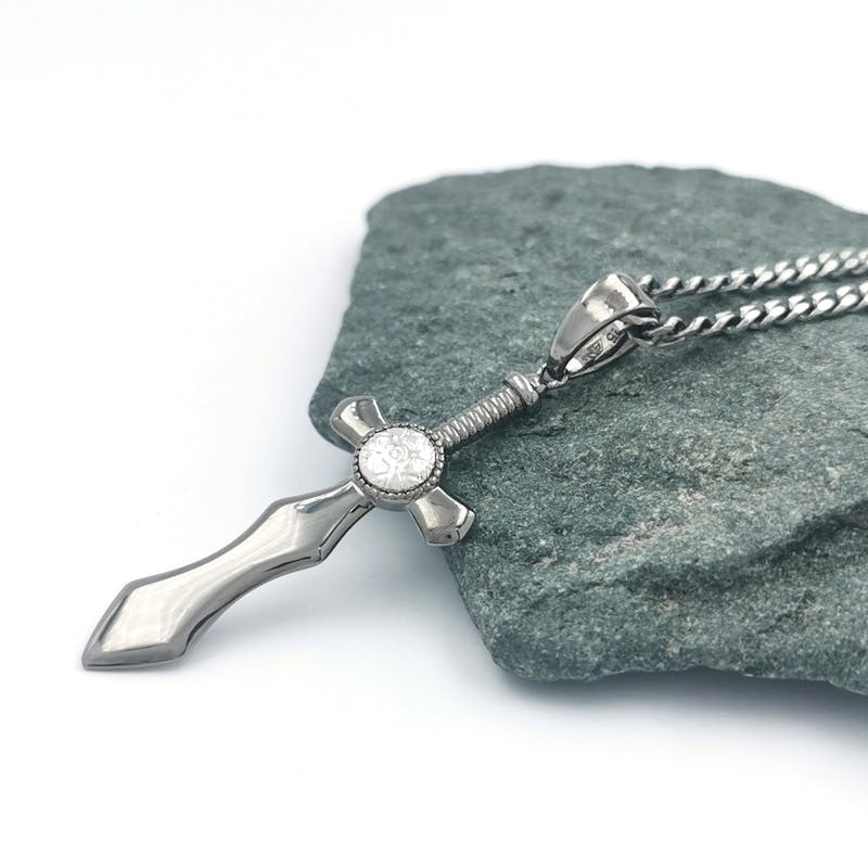 Silver 2024 sword pendant