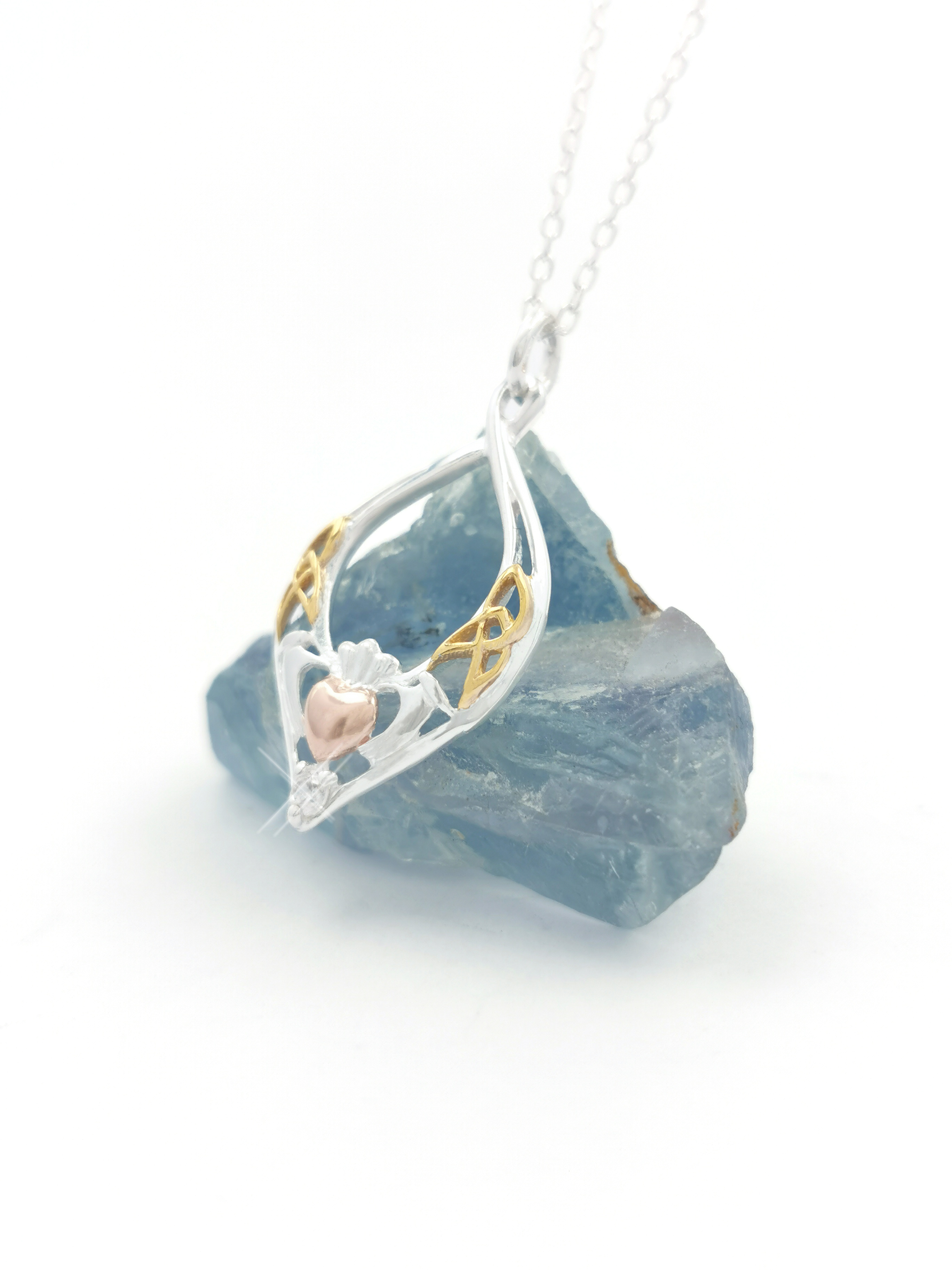 Claddagh - Shown on Light Cable Chain