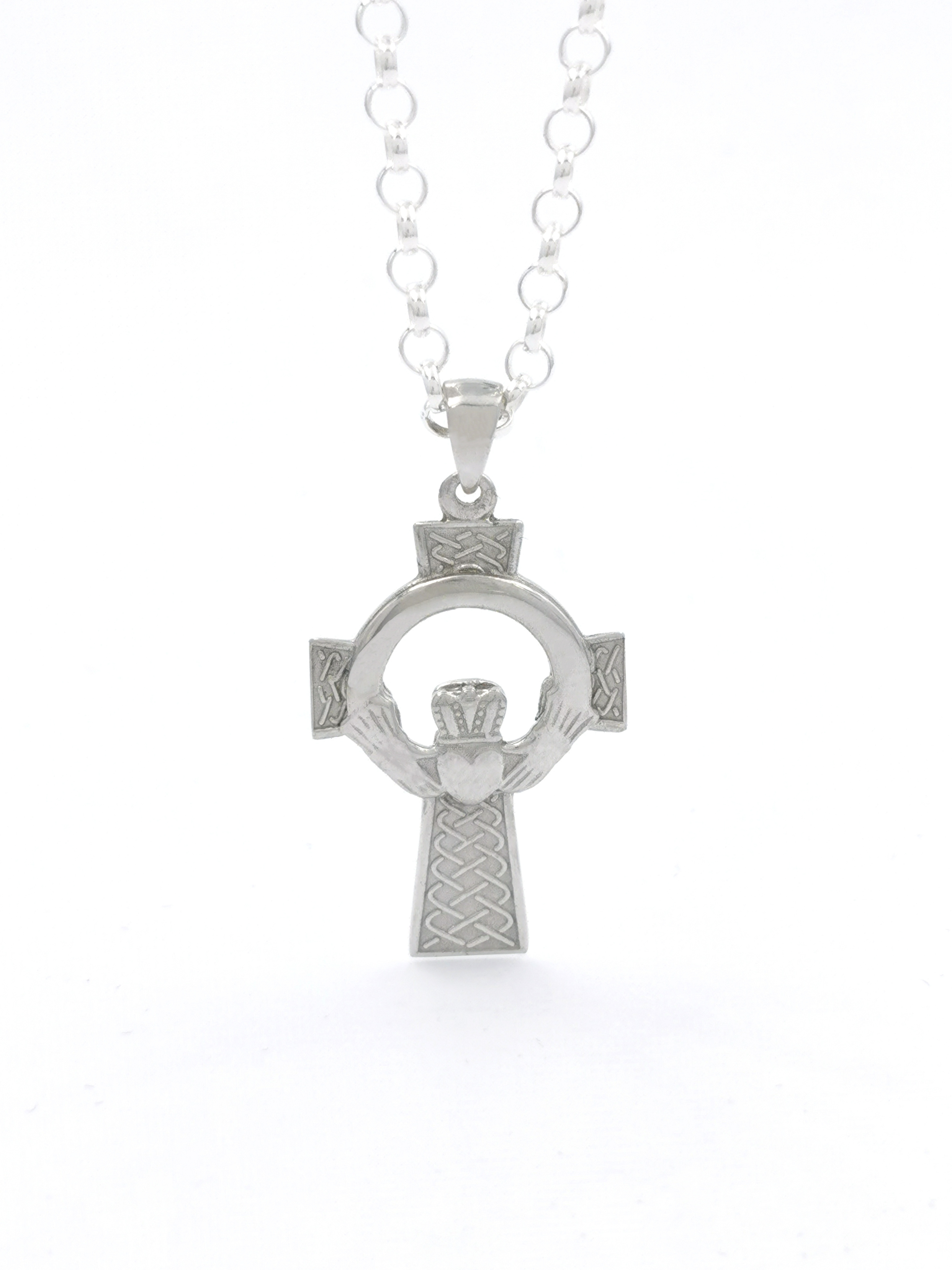 Claddagh Cross Necklace, Irish Cross Jewelry, Celtic Cross Pendant, First  Communion Gift, Mom Gift, Silver Cross Necklace, Religious Jewelry - Etsy