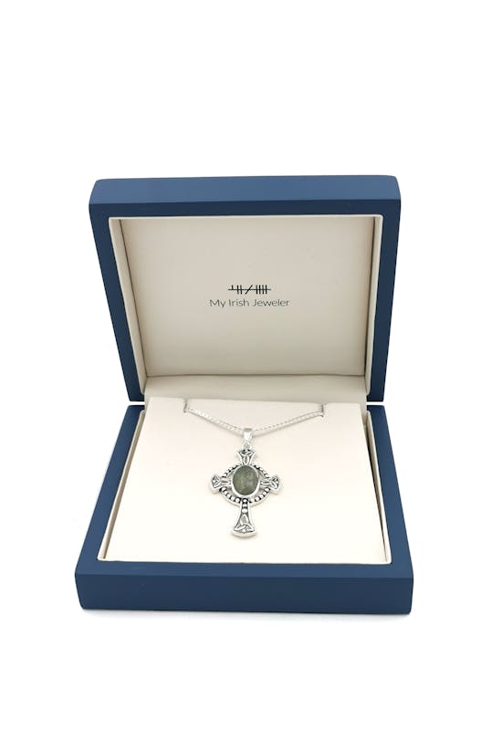 Womens Celtic Cross Necklace in Real Sterling Silver. In Luxury Packaging.