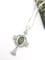 Authentic Sterling Silver Celtic Cross & Connemara Marble Necklace For Women. Pictured Flat. - Gallery