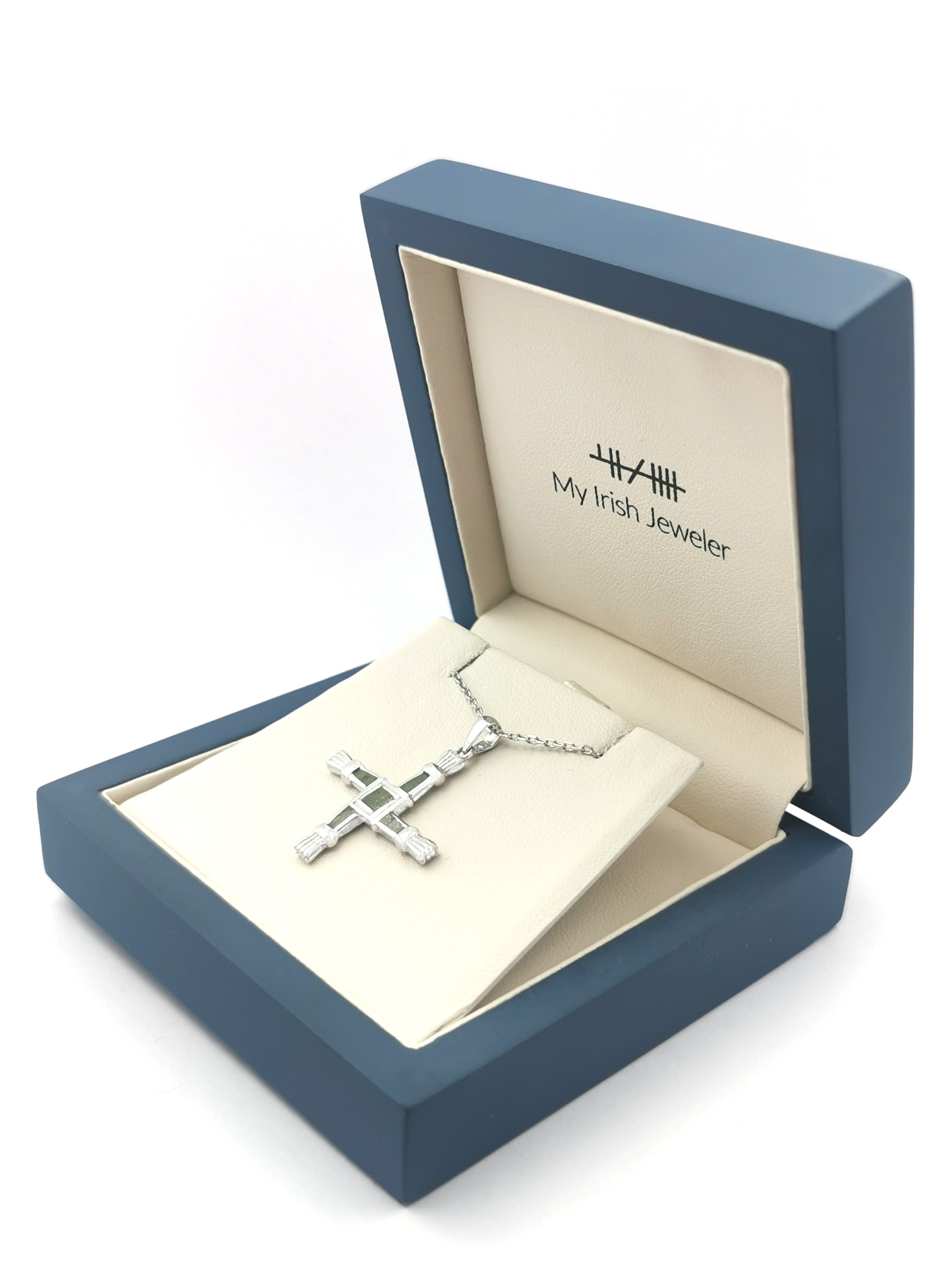 Sterling Silver Connemara Marble St Brigids Cross… | My Irish Jeweler