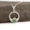 Sterling Silver Green Stone Set Claddagh Pendant - Gallery