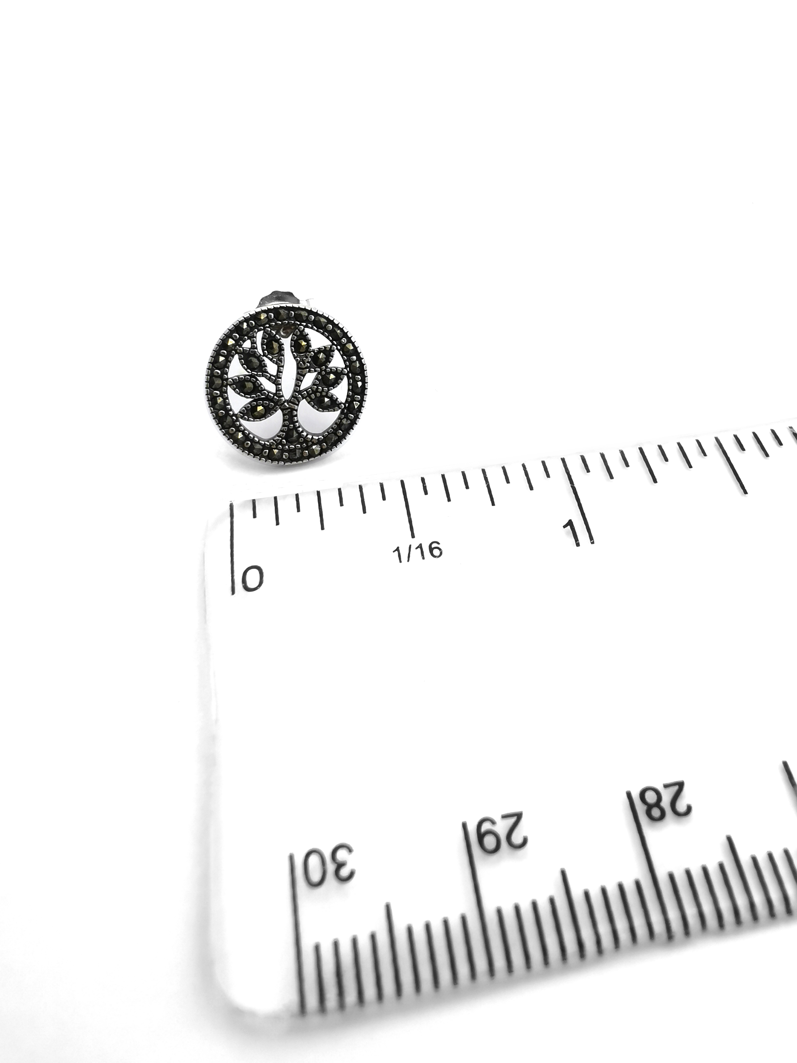Attractive Sterling Silver Tree of Life Gift Set For Women. Picture For Scale.